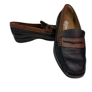 Hitchcock Mens Penny Loafers 10.5 6E Extra Wide Black Brown Leather Shoes 3349